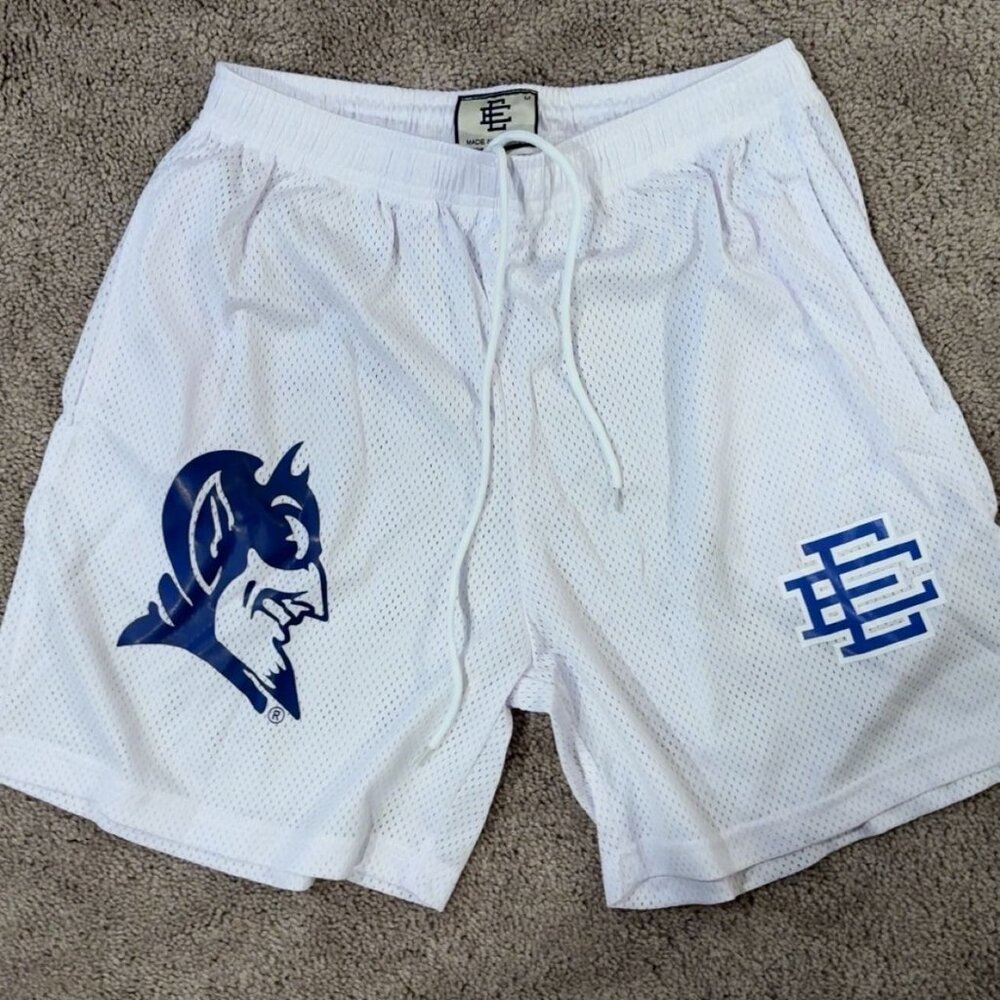 Exclusive Eric Emanuel x Duke Blue Devils Mesh Shorts - White (Size M)